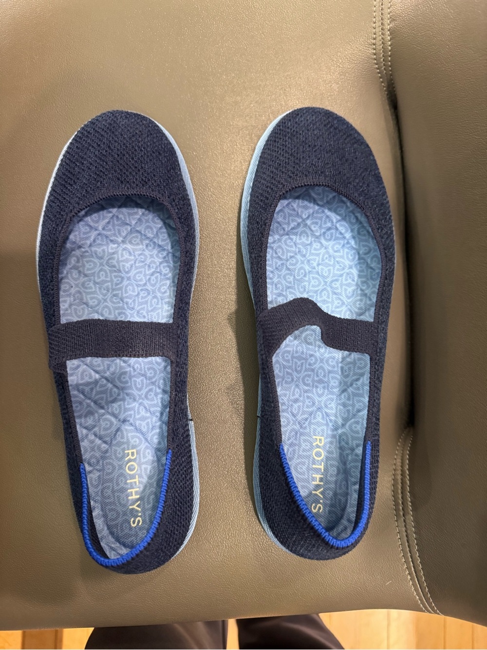 Rothy's Navy Blue Mary Jane Flats